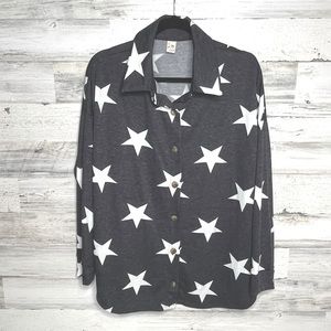 NWOT 7th Ray Charcoal Long Sleeve Button Down Shirt with Pockets